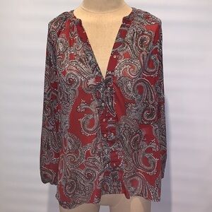 Soho jeans New York & Company paisley top, Small